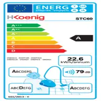 H.Koenig STC60 aspiradora Aspiradora cilíndrica Secar Sin bolsa