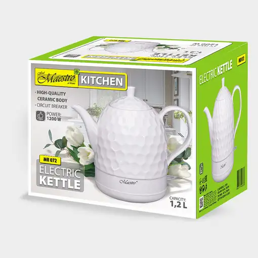 Feel Maestro MR-072 tetera eléctrica 1,2 L 1200 W Blanco