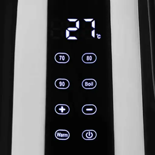 Haeger EK-DIG.028A tetera eléctrica 1,7 L 2200 W Negro, Acero inoxidable, Transpar