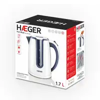 Haeger EK-22B.018A tetera eléctrica 1,7 L 2200 W Azul, Blanco