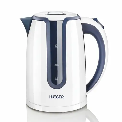 Haeger EK-22B.018A tetera eléctrica 1,7 L 2200 W Azul, Blanco