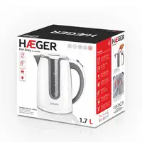 Haeger EK-22G.019A tetera eléctrica 1,7 L 2200 W Gris, Blanco