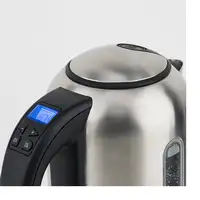 H.Koenig BOE50 tetera eléctrica 1,7 L 2200 W Negro, Acero inoxidable