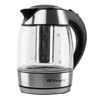 Orbegozo KT 6040 tetera eléctrica 1,8 L 2200 W Negro, Acero inoxidable