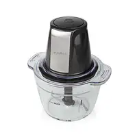 Nedis KAMC300CGY picadora eléctrica de alimentos 1 L 500 W Negro, Plata, Transpare