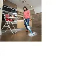 Black & Decker 9IN1 Steam-mop Fregona a vapor 0,5 L 1300 W Turquesa, Blanco