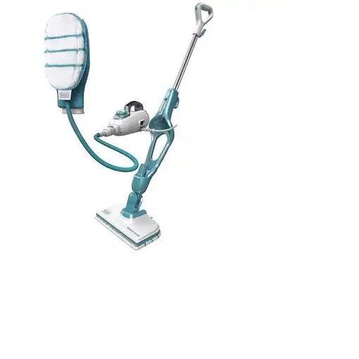 Black & Decker 9IN1 Steam-mop Fregona a vapor 0,5 L 1300 W Turquesa, Blanco