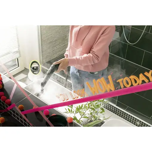 Kärcher SC 2 Deluxe Limpiador a vapor de cilindro 1 L 1500 W Negro, Blanco