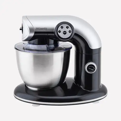 H.Koenig KM80 Batidora de varillas 1000 W Negro, Acero inoxidable