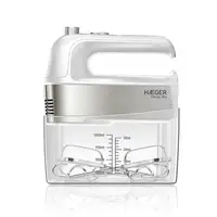 Haeger BL-3HW.015A batidora Batidora de mano 300 W Acero inoxidable, Blanco