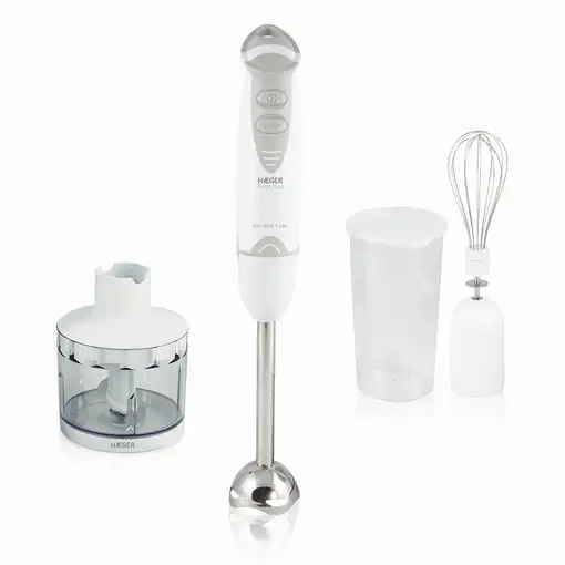 Haeger HB-400.012A licuadora Batidora de inmersión 400 W Gris, Blanco