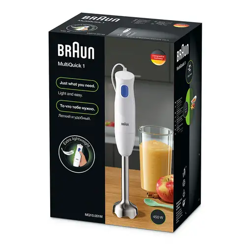Braun MultiQuick 1 MQ10.001M 0,6 L Batidora de inmersión 450 W Azul, Blanco