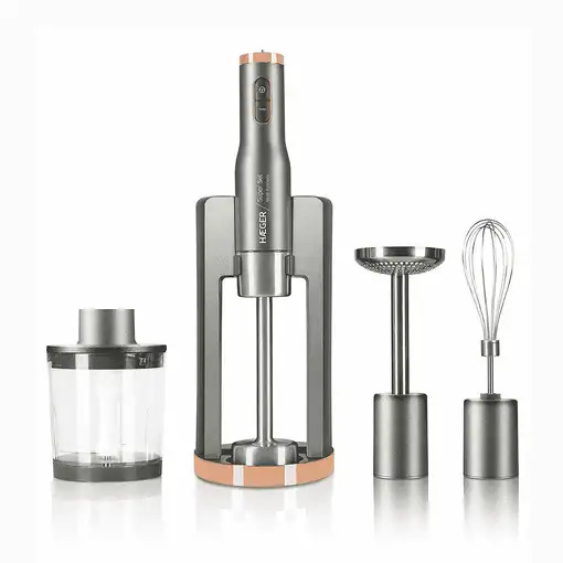 Haeger HB-80C.024A licuadora Batidora de inmersión 800 W Gris, Acero inoxidable, T