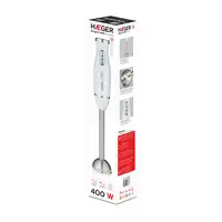 Haeger HB-400.021A licuadora Batidora de inmersión 400 W Plata, Blanco