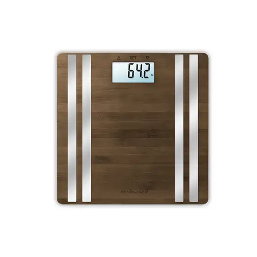 Medisana BS 552 Rectángulo Bamboo, Plata Báscula personal electrónica