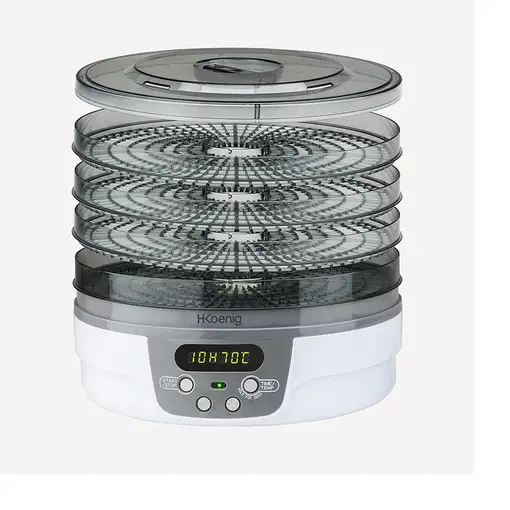 H.Koenig DSY700 deshidratador de alimentos Negro, Gris, Blanco 250 W