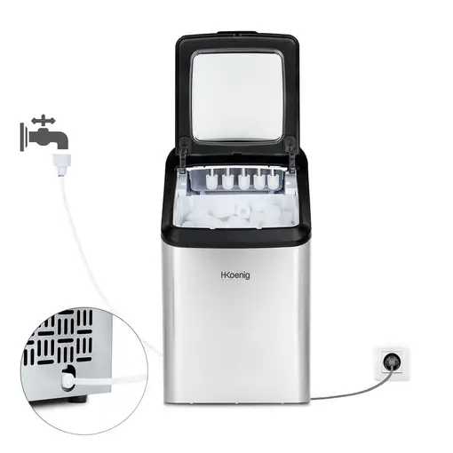 H.Koenig KBP40 máquina de cubo de hielo Máquina para hacer cubitos de hielo portát