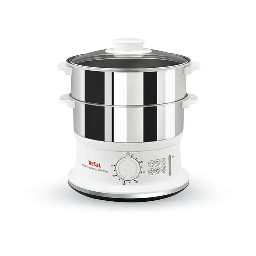 Tefal VC1451 vaporizador 2 cesta(s) Independiente 900 W Blanco, Acero inoxidable