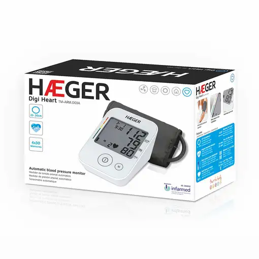 Haeger TM-ARM.003A tensiómetro Antebrazo Automático 4 usuario(s)