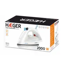 Haeger Ocean Burst 2000 Plancha vapor-seco Suela de acero inoxidable 2000 W Blanco