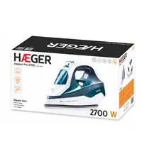 Haeger Vapour Pro 2700 Plancha vapor-seco Suela de cerámica 2700 W Azul, Blanco