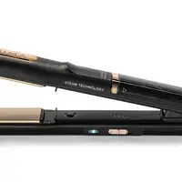 Bellissima Steam Ceramic & Keratin Plancha de pelo Vapor Negro, Oro 1,8 m