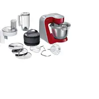 Bosch MUM58720 robot de cocina 1000 W 3,9 L Gris, Rojo, Acero inoxidable