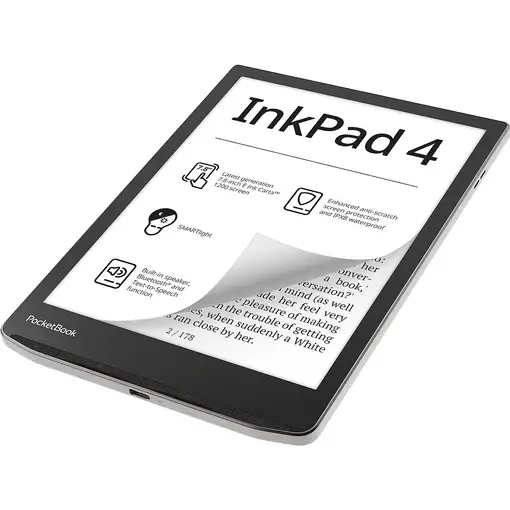 PocketBook InkPad 4 lectore de e-book Pantalla táctil 32 GB Wifi Negro, Plata
