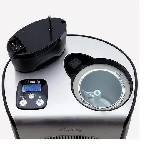 H.Koenig HF250 máquina para helados 1,5 L 150 W Negro, Acero satinado