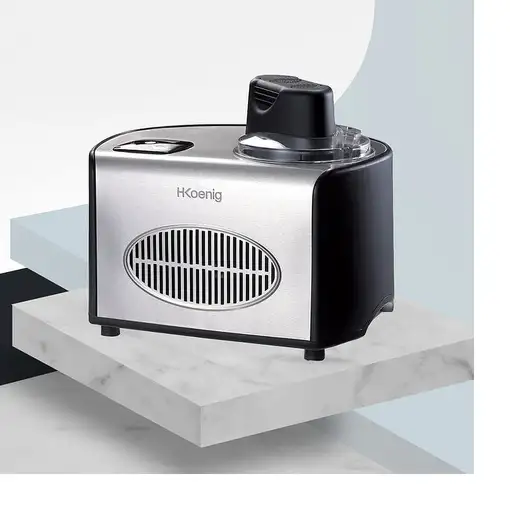 H.Koenig HF250 máquina para helados 1,5 L 150 W Negro, Acero satinado