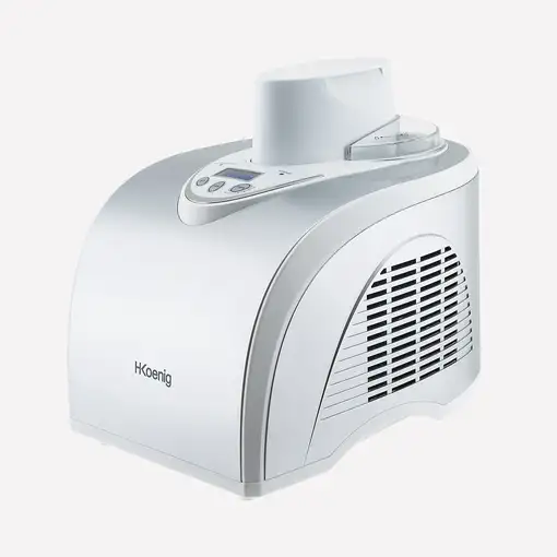 H.Koenig HF180 máquina para helados Heladera tradicional 1,5 L 135 W Plata, Blanco