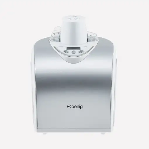 H.Koenig HF180 máquina para helados Heladera tradicional 1,5 L 135 W Plata, Blanco