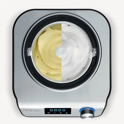 Severin EZ 7407 máquina para helados Compresor de helados 1,2 L 135 W Negro, Acero