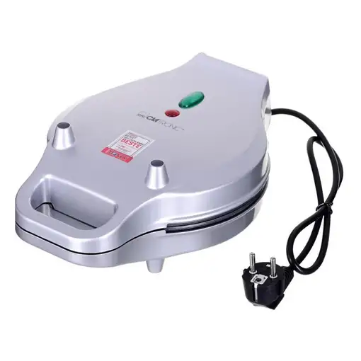 Clatronic WA 3772 silber 1 barquillo(s) 700 W Plata