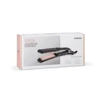 BaByliss The Crimper Plancha alisadora y rizadora para flequillo Caliente Negro, R