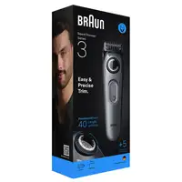 Braun BeardTrimmer 3 BT3560 depiladora para la barba Batería 40 2 cm Negro, Gris