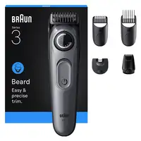 Braun BeardTrimmer 3 BT3560 depiladora para la barba Batería 40 2 cm Negro, Gris