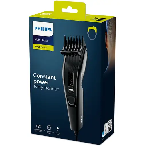 Philips 3000 series Cortapelos con cuchillas de acero inoxidable