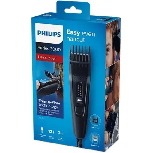 Cortapelos, 2 cabezales pelo y barba, Hairclipper Serie 3000 HC3510/15 PHILIPS