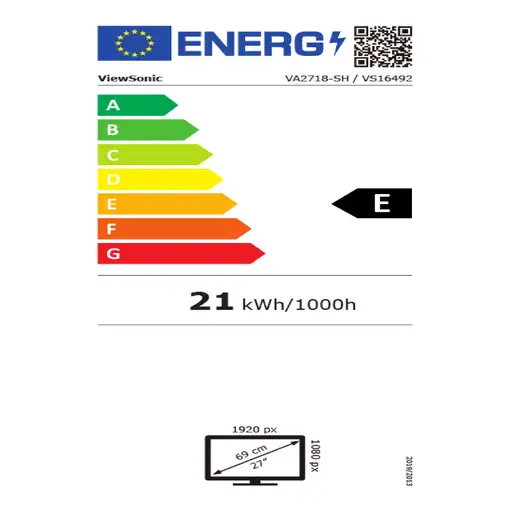 Viewsonic Value Series VA2718-SH LED display 68,6 cm (27\) 1920 x 1080 Pixeles Ful