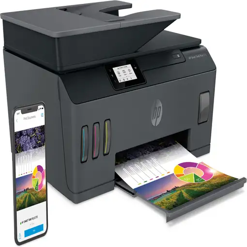 HP Smart Tank Plus 570 Inalámbrico All-in-One Color Impresora, Fotocopiadora, escá