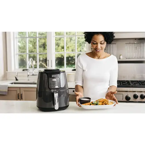 Ninja AF100 Sencillo 3,8 L Independiente 1550 W Freidora de aire caliente Negro
