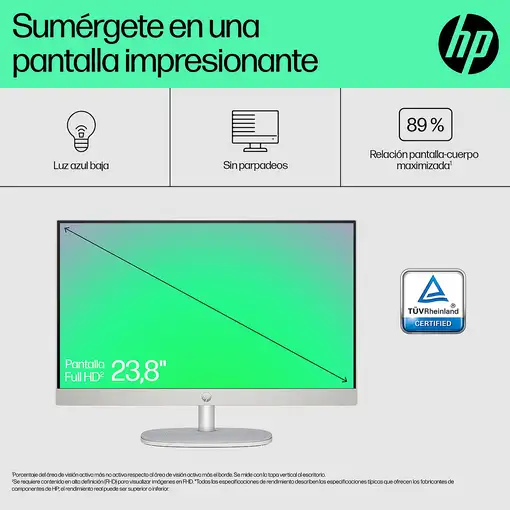 HP 24-cr0038ns Intel® Core™ i3 i3-1315U 60,5 cm (23.8\) 1920 x 1080 Pixeles PC tod