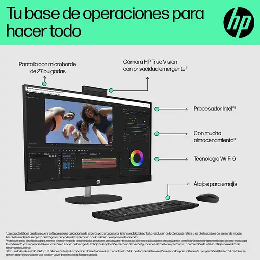 HP 27 inch All-in-One 27-cr0089ns PC Intel® Core™ i5 i5-1335U 16 GB DDR4-SDRAM 512