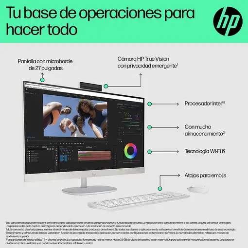 HP 27 inch All-in-One 27-cr0087ns PC Intel® Core™ i5 i5-1335U 16 GB DDR4-SDRAM 1 T