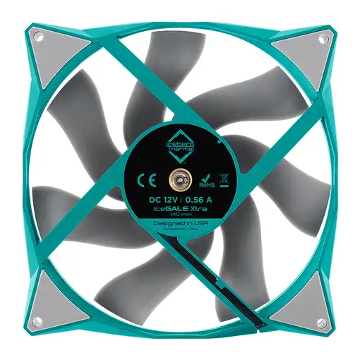 Iceberg Thermal IceGALE Xtra Carcasa del ordenador Ventilador 14 cm Verde azulado