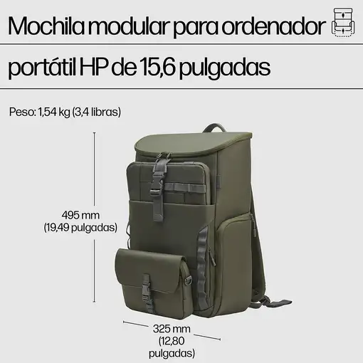 HP Mochila modular para portátil de 15,6 pulgadas