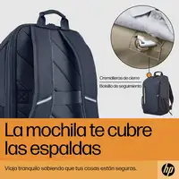 HP Mochila para portátil Travel de 15,6 pulgadas y 18 litros, color gris