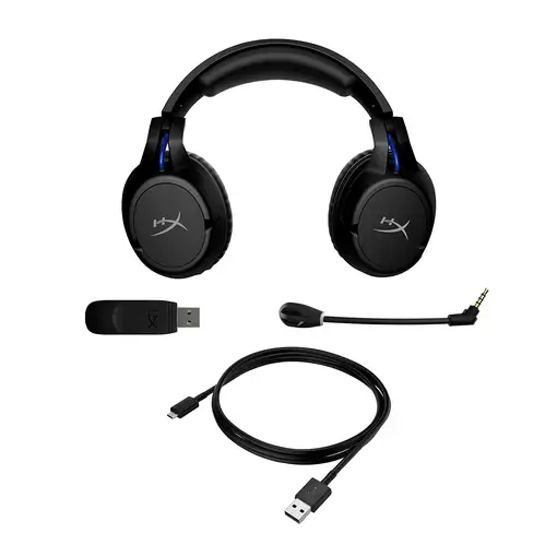 HyperX Cloud Flight - Auriculares gaming inalámbricos (azul-negro) - PS5-PS4