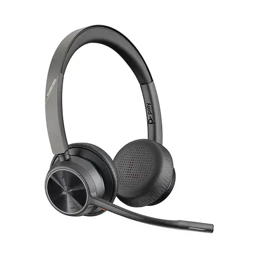 POLY Auriculares Voyager 4320 USB-C con certificación para Microsoft Teams + llave